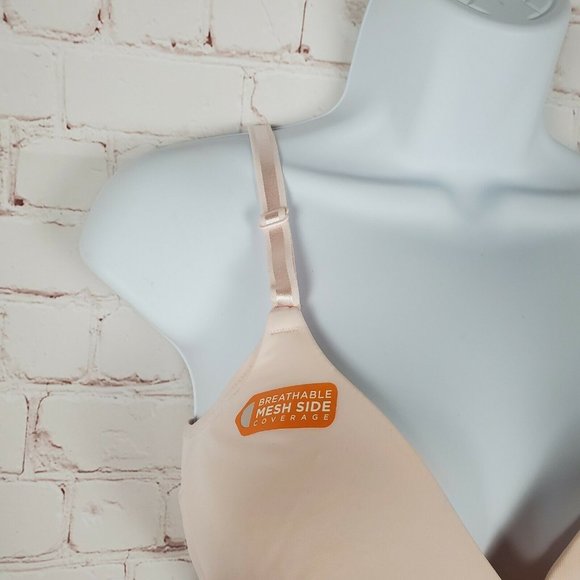Warners® No Side Effects® Wireless with Mesh Bra Size 34C Adjustable Straps NEW - Picture 9 of 11